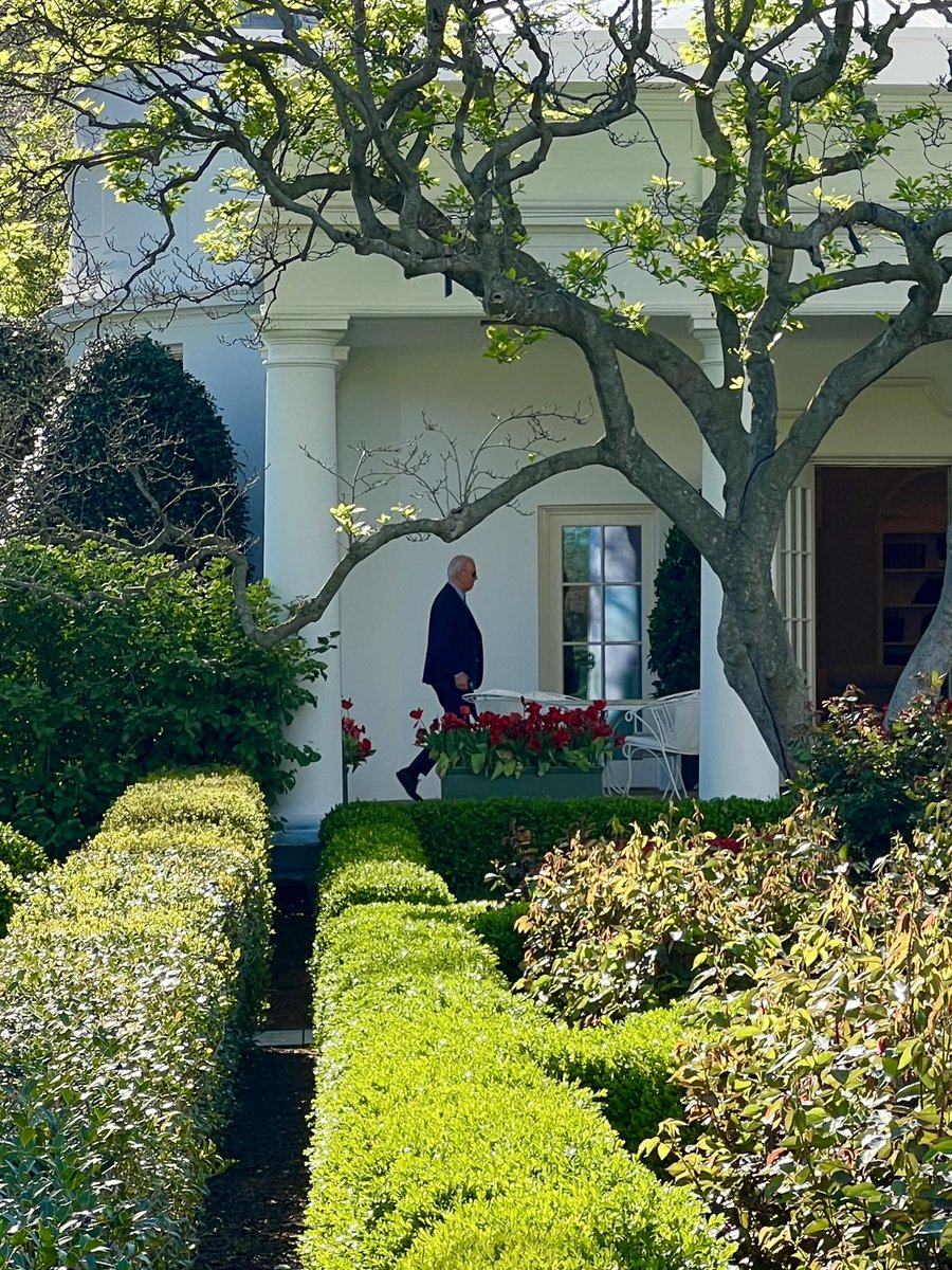 POTUS cut short his weekend in Delaware and returned to the WH to meet with his national security team after Iran launched drones toward Israel.