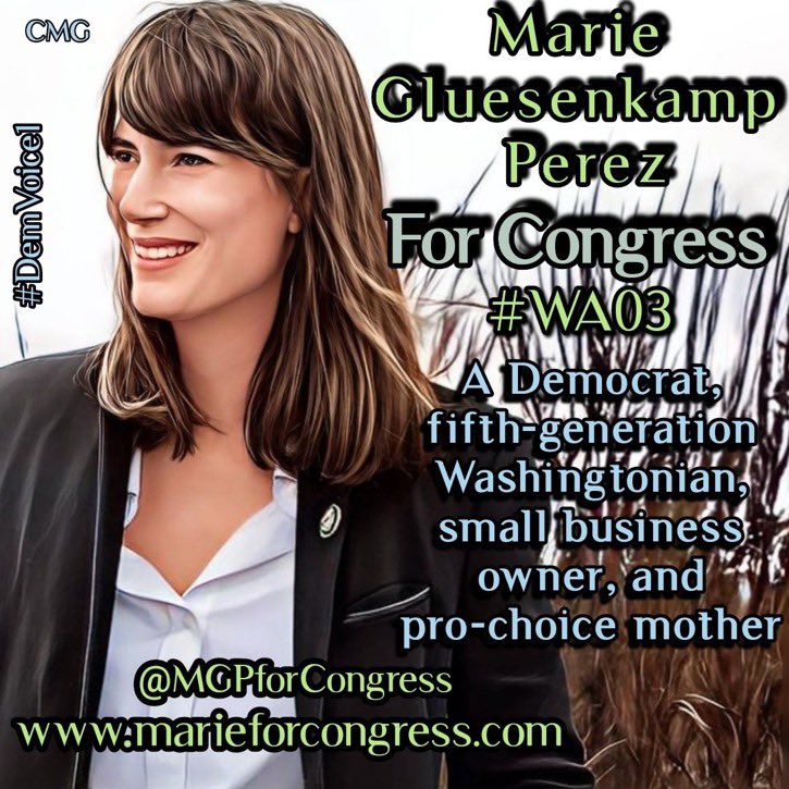 #DemVoice1 #DemsUnited Marie Gluesenkamp Perez is running for re-election for the US House in #WA03 While in Congress, @MGPforCongress has worked to . . 🪅support small businesses & workers rights 🪅lower cost of healthcare, childcare & prescription drugs 🪅address climate…