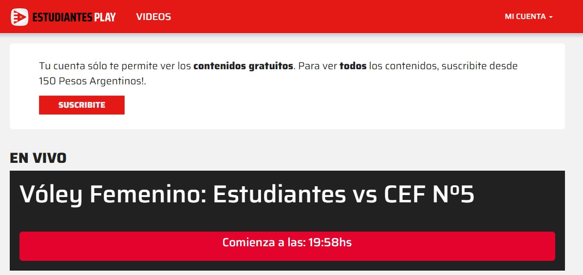 de0a24's tweet photo. Para poder ver el partido de Estudiantes - CEF La Rioja, solo alcanza con crear tu usuario en la web de Estudiantes Play. Rápidamente te direcciona a la web y desde las 19:58 podrás ver el partido gratis estés donde estés. #EDLP #CEF5 #LaRioja https://t.co/MaAOC7iupZ