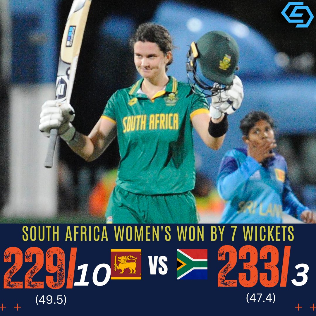 🏏 A magnificent chase at Diamond Oval! 

#LauraWolvaardt's unbeaten 110* and #MarizanneKapp's stylish 80* guide #SouthAfrica to a 7-wicket victory over Sri Lanka in the 2nd ODI. 

🔸The Proteas take a 1-0 series lead with a game to spare! 🇿🇦 

#SAvSL #CricketTwitter