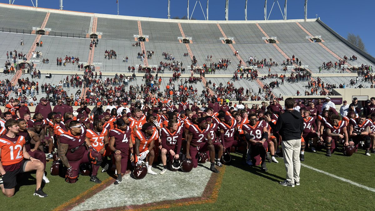 Maroon wins the @HokiesFB spring game 21-14. The next game in this building will count for real.