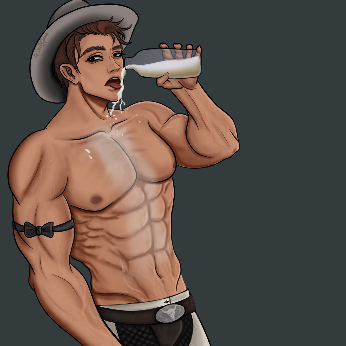 Deityjaws's tweet photo. #ThatsNotMyNeighbor #ThatsNotMyNeighborfanart #ThatsNotMyNeighborMilkman #FrancisMosses #Milkman honestly if I get more traction I might do a lil dress up meme who knows https://t.co/SpcfyShopf