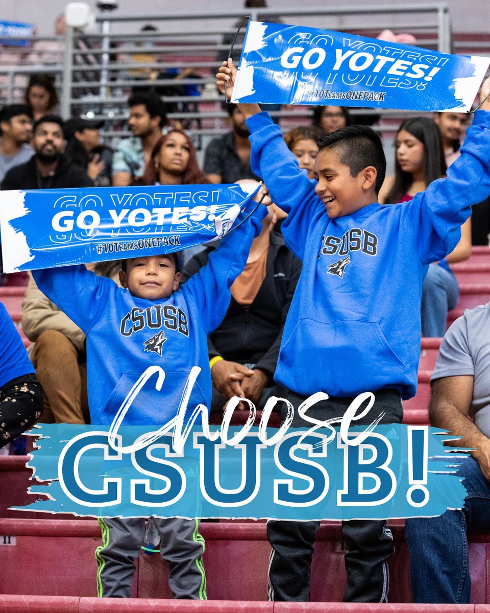 CSUSBNews's tweet image. It&apos;s time to CHOOSE CSUSB!! We&apos;ve invited over 16,000 students and their families to CSUSB at noon today, in hopes of helping them &quot;Choose CSUSB&quot; as their home!!! 

TELL US why did you CHOOSE CSUSB!
.
#CSUSB #CoyotePride #ChooseCSUSB