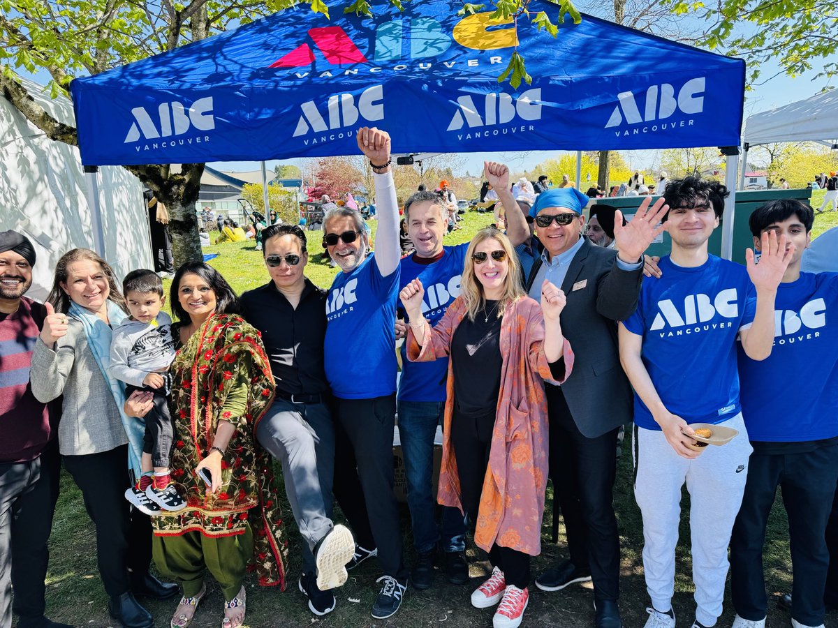 A wonderful observance of #Vaisakhi today. Started @kdsross Temple bringing greetings with @KenSimCity & our team, kicked off Parade, enjoyed the delicious foods, chatting with so many community members in the sunshine, and thanked our awesome @Vote4ABC crew. #Vaisakhi2024