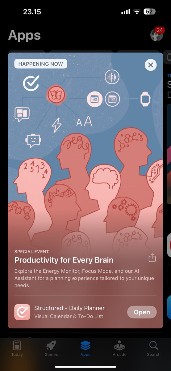 Neurodiversity month is still going and apparently @AppStore liked our idea of creating an in app event for our neurodiverse community. Check it out in your country and let us know if you can find us.