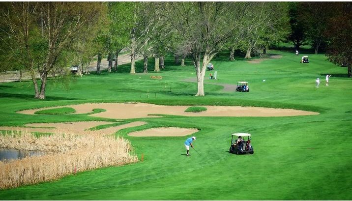 @AllRoadsMN Here is a view of it from the hill on the course 😄 I took this last May 
#Minnesota #stpaul #twincities