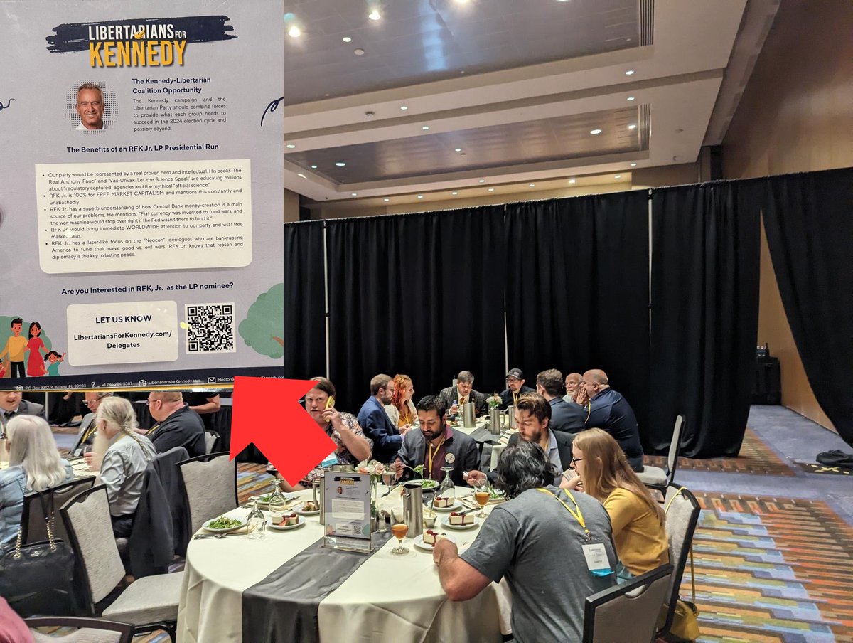 At the LPTexas convention lunch today, Angela McArdle gained entry with a ticket from Libertarians for RFK. Directly receiving personal gain from a candidate who she has been leveraging her elected position to help is corruption.