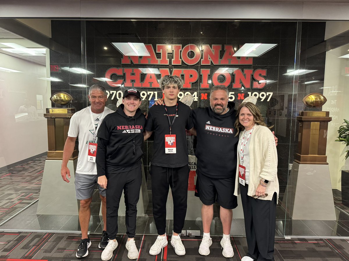 Wow!! I had a great time with @HuskerFootball. Thank you so much for the hospitality!! Will definitely be back soon. @CoachMattRhule @GarretMcGuire @KyleFisherUNL @CoachTRich4 @TimVerghese #GBR