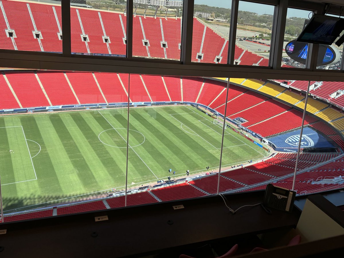 Arrowhead Stadium all set up for soccer.