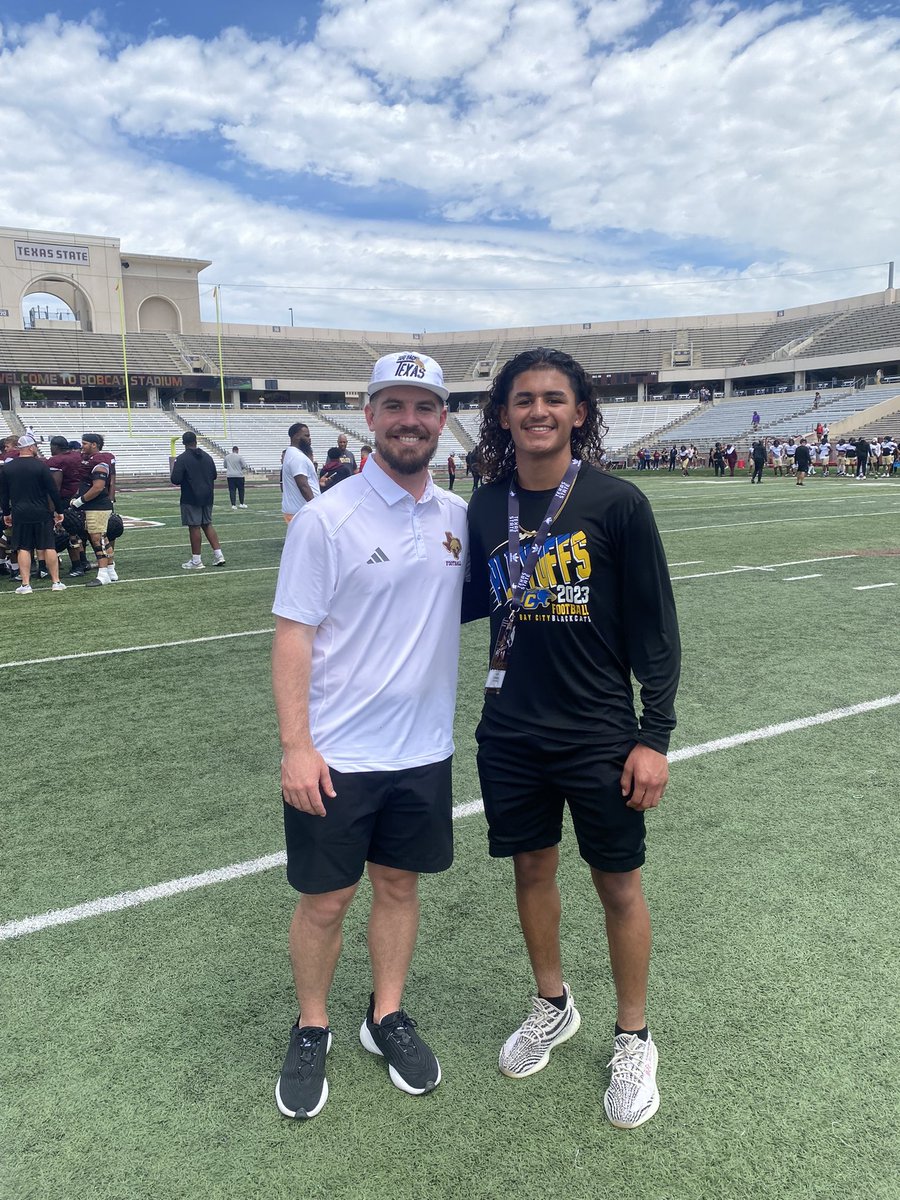 Appreciate the invite to come out to Texas State , I enjoyed being there! @coachchadmorris @Coach_Leftwich