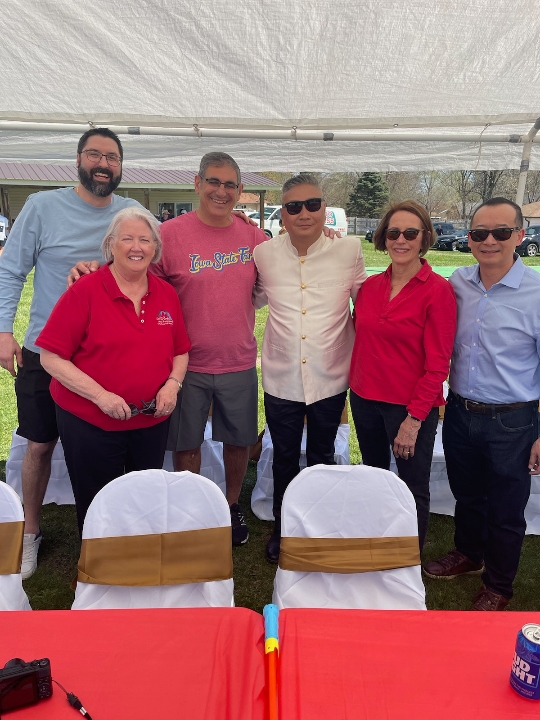 Thrilled to be celebrating the Lao New Year at their festival on the southeast side in Ward 4 today! It was an honor to be invited and to be recognized as a guest. Such a vibrant and joyous celebration! 🌟 #LaosNewYear #DSMUSA