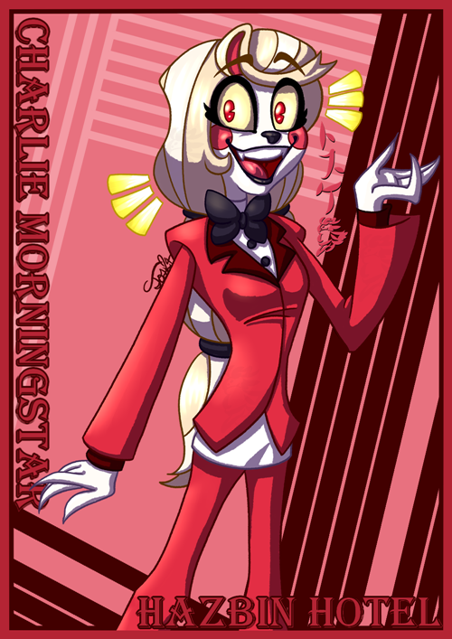 Tosuke06's tweet photo. Drew her during the stream today. I am so proud of it honestly. First time I've ever drawn Charlie~
#HazbinHotel #HazbinHotelCharlie #CharlieMorningstar https://t.co/a020CcFt6q