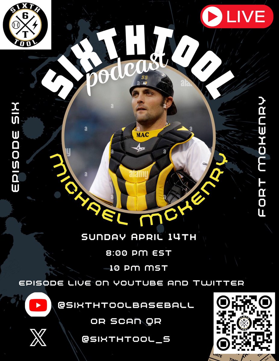 Sixthtool_5's tweet photo. Tune in tomorrow as we talk to @theFortMcKenry  and discuss all things baseball from the physical to the mental side of the game. https://t.co/hvydfGGnbf
