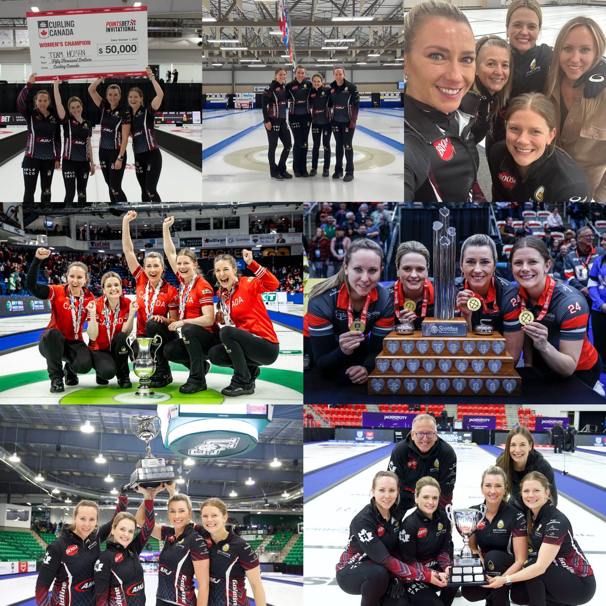 Record : 67-7
Winning Pct: 90.5%
7 Titles
Saville Shootout🏆
Pointsbet Invitational 🏆
Red Deer Classic🏆
GSOC Masters 🏆
GSOC Canadian Open🏆
Scotties 2024 🏆
2024 WWCC !!! 🏆
WHAT A TEAM
WHAT A SEASON!!!
＃HomanEmpire
@TeamHoman @RHoman89 @tracyfleury_ @emmamiskew @sarahhwilkes