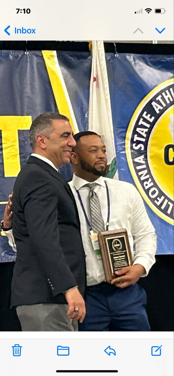 cifccs's tweet photo. Congratulations to Athletic Director James Gaynor of Harbor High School for being named Rookie Athletic Director of the Year for the CCS by CSADA. https://t.co/nVGJQLoDbA