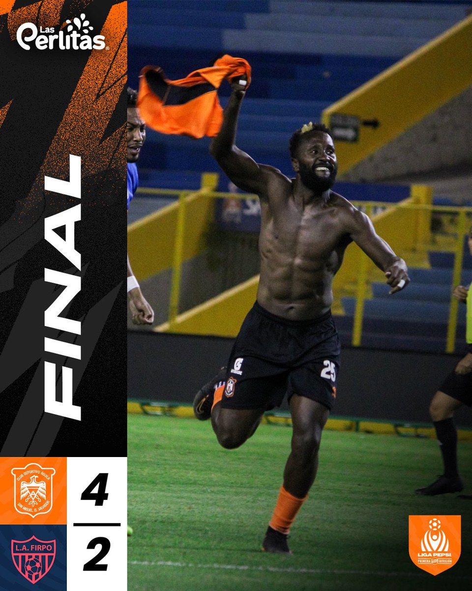 cdaguilaoficial's tweet photo. ⏱️ 𝐅𝐈𝐍𝐀𝐋 𝐃𝐄𝐋 𝐏𝐀𝐑𝐓𝐈𝐃𝐎 ⚽️

Ganó el CAMPEÓN NACIONAL, buenas noches. 🌙 

🦅 #CDÁ 4-2 #Firpo 🐂

#VamosÁguila 🦅 https://t.co/N9UVLVM5A3