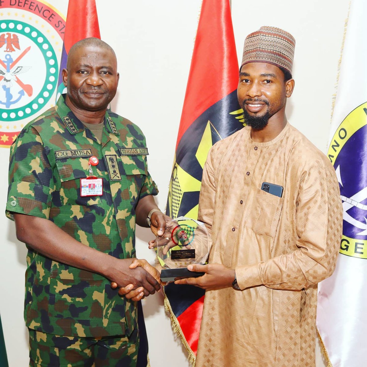 I'm honored to have received commendation from Gen. CG Musa, the Chief of Defence Staff, Federal Republic of Nigeria, recognizing the impact of our work on the lives of ordinary citizens and its contribution to nation-building...