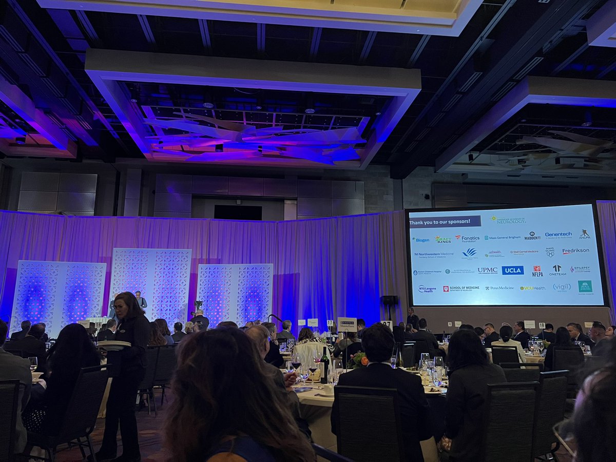AlexandraUrban_'s tweet photo. Thankful to be at the American Brain Foundation commitment to Cures gala at #AANAM A inspiring fundraising event! Thank you UPMC for participating as sponsor! Cam Hayward Pit Steelers receiving the public leadership in neurology award! @PittNeurology @UPMCPhysicianEd https://t.co/f5oZYuLx0D