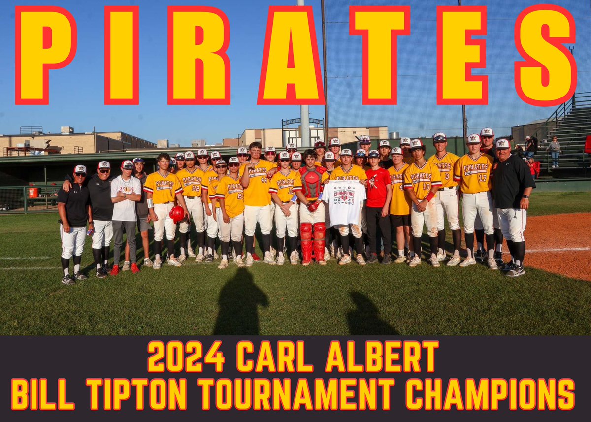SAILING HOME WITH A SHIP ON BOARD! The Pirates defeat 5A Shawnee 9-6, 5A Eisenhower 6-0, 6A Piedmont 7-3 and 5A Elgin 14-6 to claim the Carl Albert Bill Tipton Tournament Championship! What a week for the Pirates! Go Dale! #GoDale #GoldBlooded #DaleDNA 

📸: <a href="/thecooldude52/">Hunter Sheppard</a>