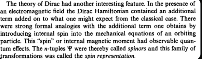 You can't talk* about spin without talking about Dirac.