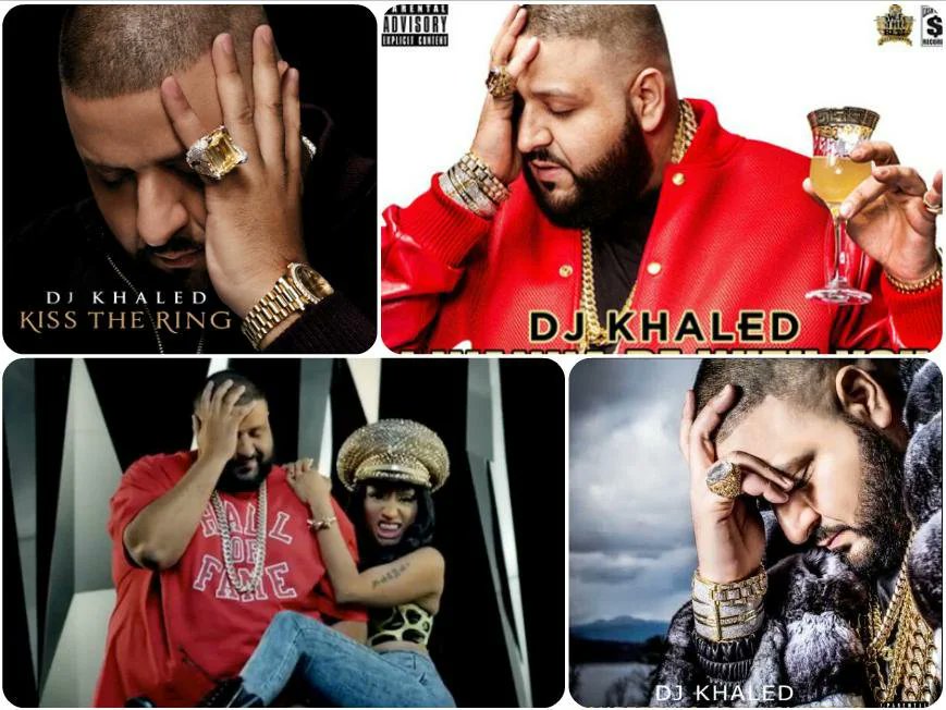 DJ Khaled realizing his entire roster of features are now beefing with each other.