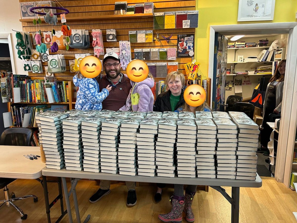 One of the coolest moments of my life was walking into @KingsEnglish bookshop and seeing just how many pre-orders of Sky's End they had waiting for me to sign!