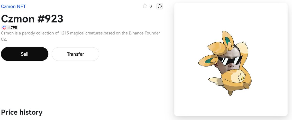 Just bought this furry @czmon_NFT !!! 

Pump it up @cz_binance !!!

#czmonnft
#czfans
#pokemonfan