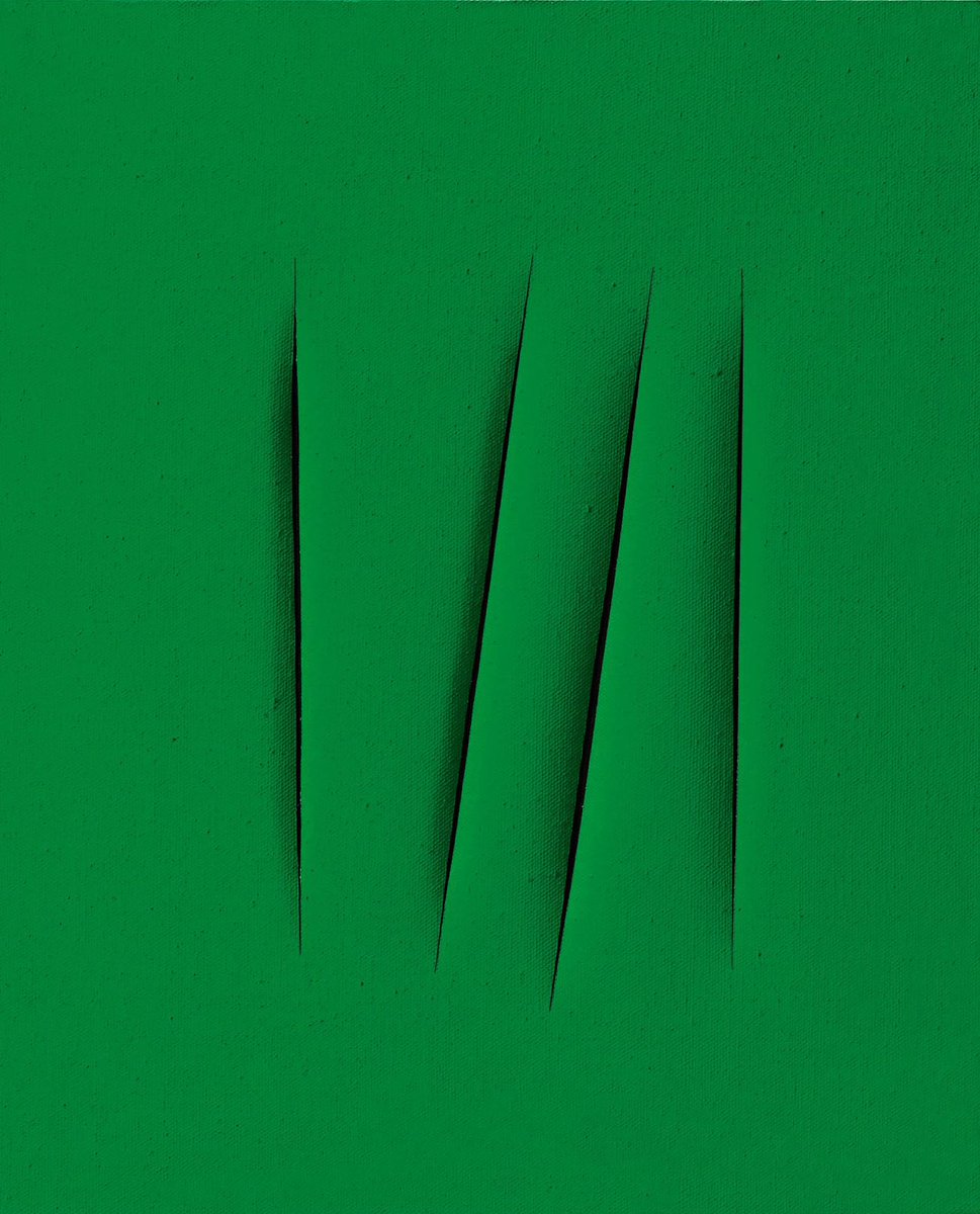 Lucio Fontana Concetto spaziale, Attese, 1967 oglio su lienzo