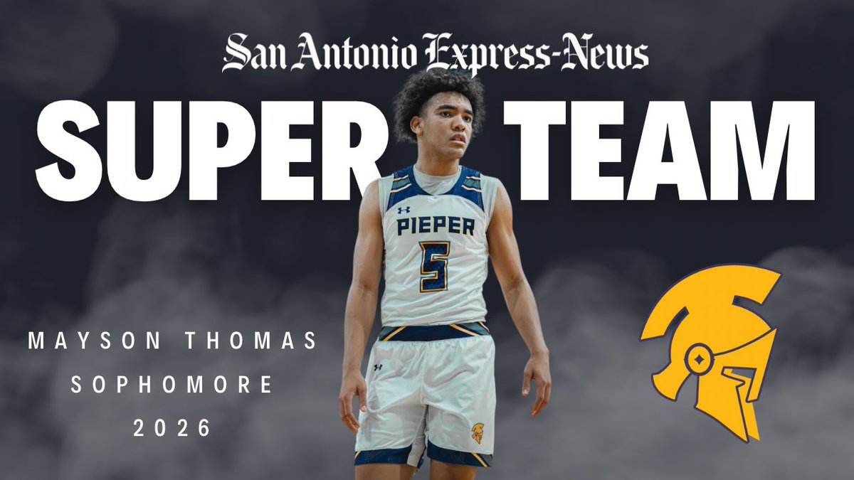 Congrats to @MaysonThomas07 for earning @ExpressNews SUPER TEAM which is top 10 for the greater San Antonio area for all levels 1A-6A. What a high achievement for a sophomore and better things to come in the future with the way you work!