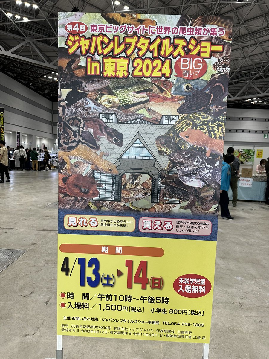 TV66525398's tweet photo. やく一年ぶりのイベント😊
到着　楽しむぞ〜♪
#ジャパンレプタイルズショー 
#BIGレプ https://t.co/1UTRTMpF90
