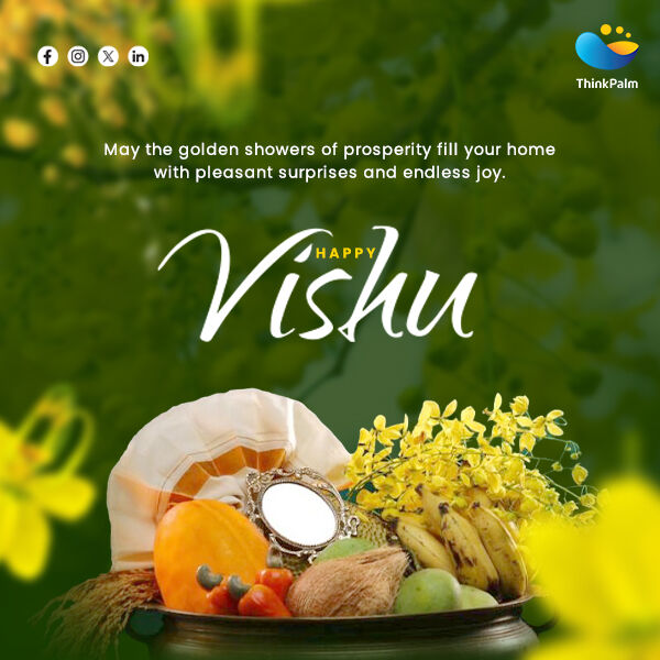 Celebrate new beginnings and vibrant traditions with your dear ones on this auspicious day. May the festival of harvest bring blessings, prosperity, and good fortune. #HappyVishu #Vishu2024 #Vishu #VishuGreetings #Festival #Kerala #VishuWishes #Vishukani #Malayali