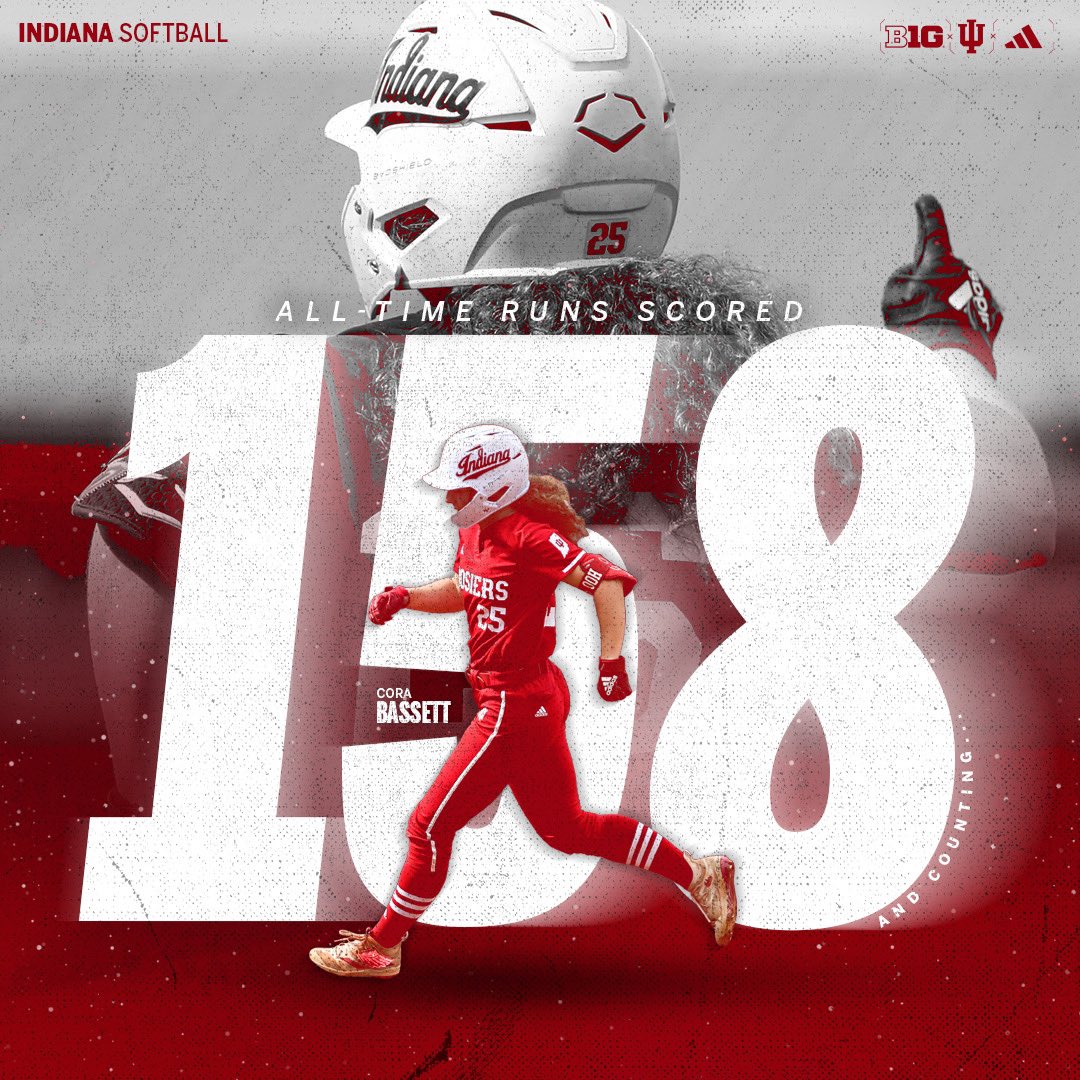 Most runs scored of any Hoosier in program history. Well done, @cora_bassett 👏