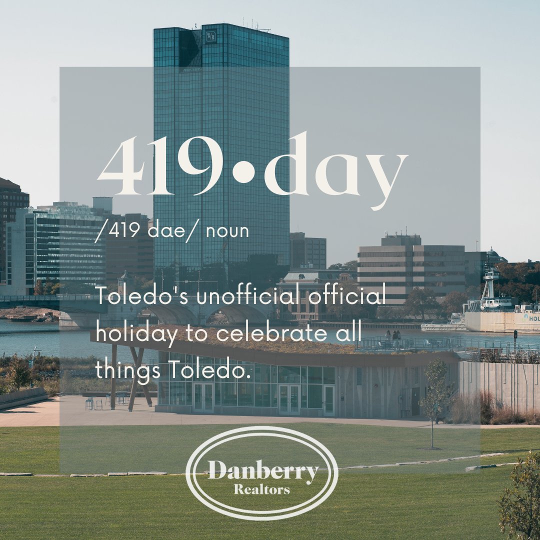 Happy 4•1•9 Day!

Make sure to celebrate your favorite things about The 419 today and every day!

#419Day #YouWillDoBetterInToledo #MidwestIsHome #HomeStartsHere #TheDanberryCo