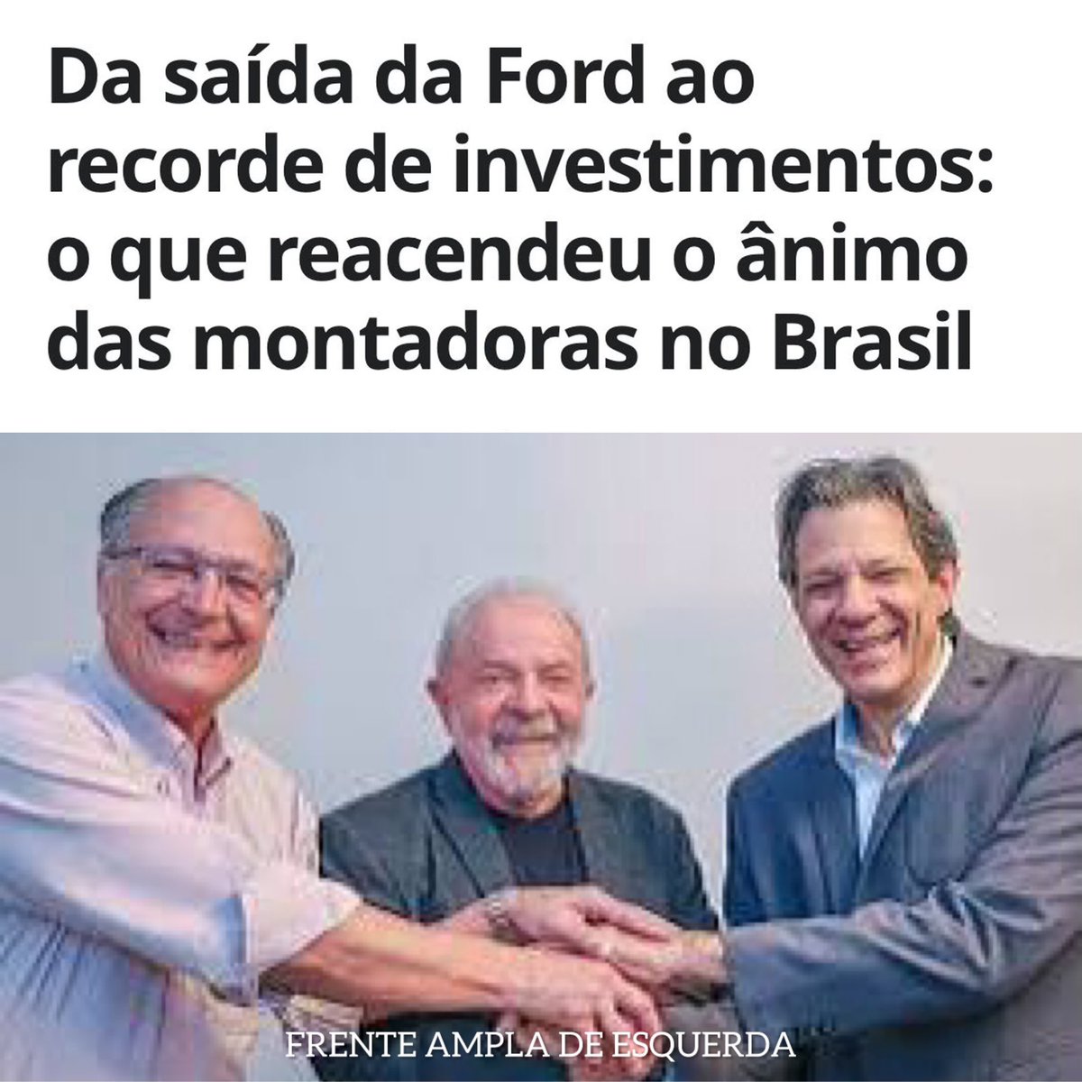 O sentimento positivo contagia o Brasil e investimentos chegam cada vez mais. É mais produção, mais emprego, mais renda e mais dinheiro no bolso.