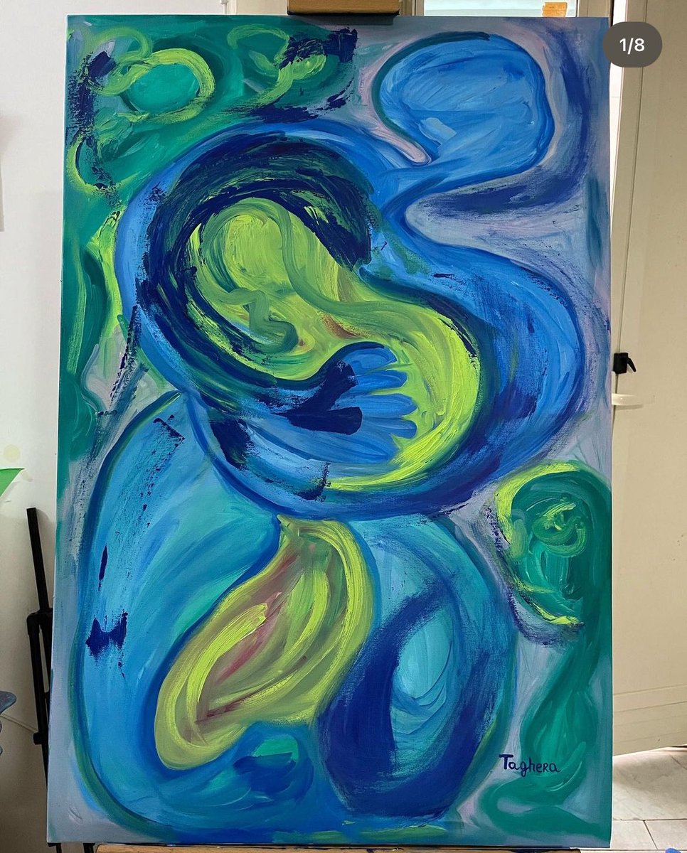 Taghera1's tweet photo. Abbraccio
Oil on canvas 
90x60cm
2023 https://t.co/1SaYTlC5Tw