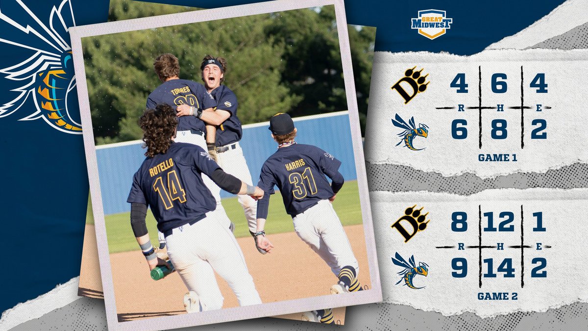 BSB FINAL - @CUJacketsBase sweeps visiting Ohio Dominican in @GreatMidwestAC twinbill. G1 - @LUCASROTELLO15 2-4, HR, 3RBI. G2 - @LUCASROTELLO15 2-4, 2B, 3RBI; Boston Torres GW 2RBI single in bot of 7th. #CUJackets (8-25, 4-12 G-MAC) host Thomas More, Tues., Apr. 16-DH at 1 PM.