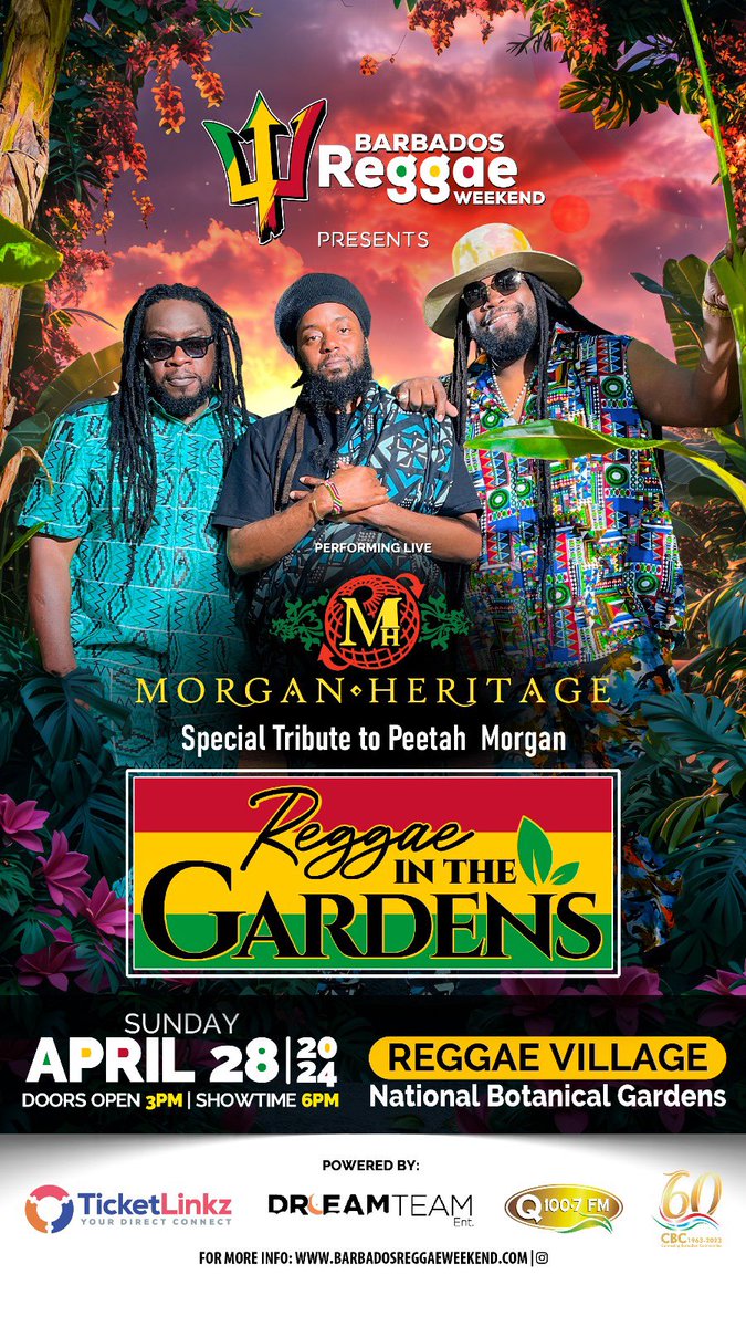 Barbados Come Heal with Us #heritage4life @morganheritage @CTBCMusicGroup