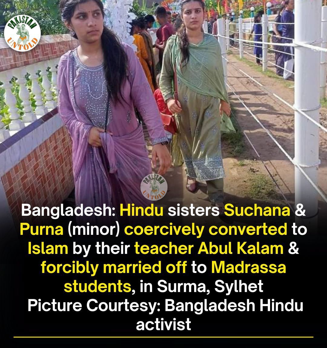 Minor Bangladeshi Hindu sisters snatched away from their parents and converted to Islam.