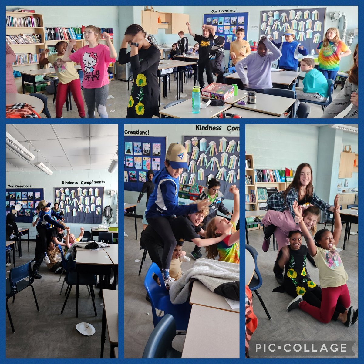 We had so much fun with Mme Cook's grade 5 friends during the Math Olympiad, followed by a great movement break. Lots of awesome teamwork! 🙂 #bettertogether @StTeresasSchoo1