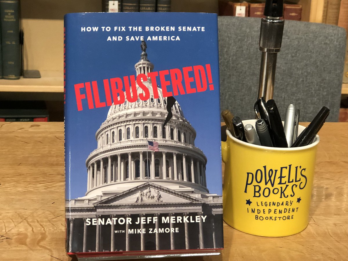 For our #democracy, I am enjoying reading Senator @JeffMerkley’s new book, “Filibustered! How to Fix the Broken Senate and Save America.”