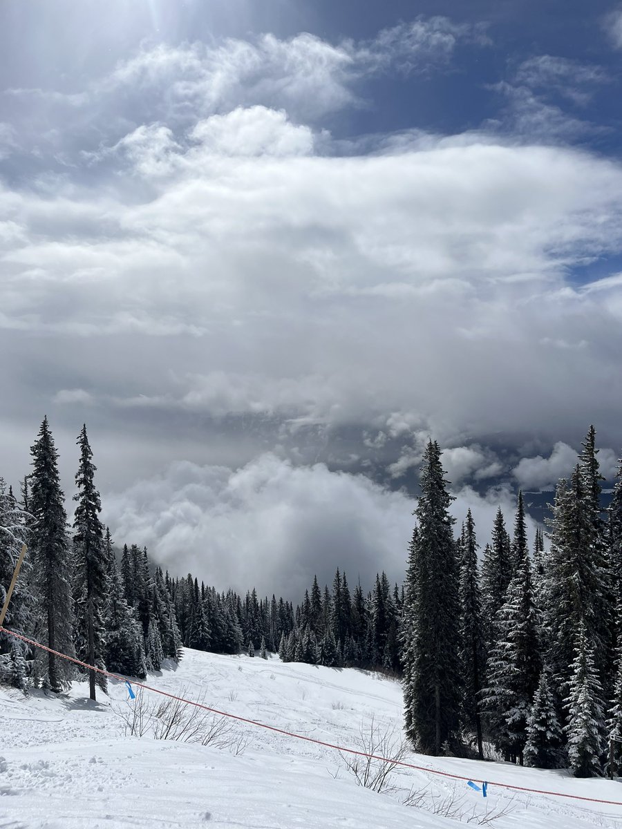 Tripz4Less1's tweet photo. Day 33 
Top 2 snow day of the trip 
REVY, as the cool kids call it 
Had to remember my metric conversations for snow accumulation 
Trip to Quebec for dinner 

Price breakdown 
Food $36c
Sticker $5c

Saved 
Lift ticket $131c
Hotel $66c 

#Lucky #late #season #powder @ #Revy https://t.co/76bkeJTzL2