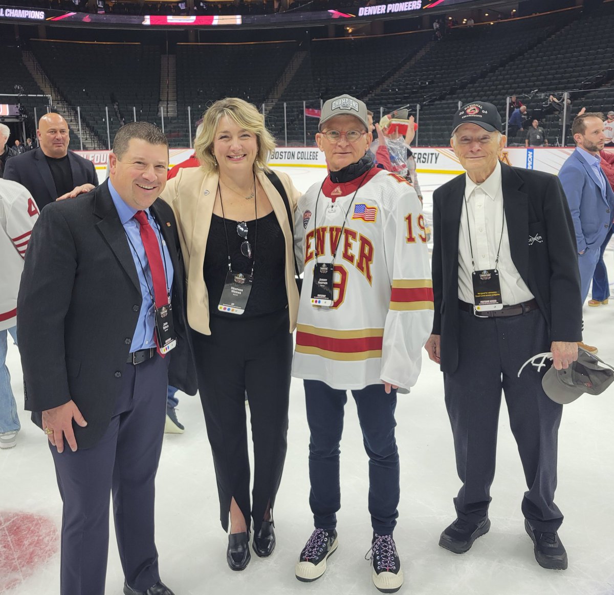 Tonight I am a proud <a href="/TheNCHC/">The NCHC</a> Commissioner, and a proud <a href="/UofDenver/">University of Denver</a> alum. Congrats on #firstto10. Surrounded by transformational leaders, each who has supported and impacted my career.