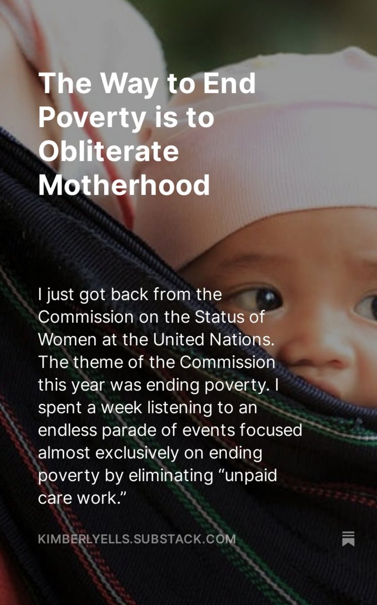 UN partners say eliminating the unpaid work women do at home will make everyone rich and happy. 
kimberlyells.substack.com/p/the-way-to-e…