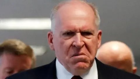 Former CIA, Director John Brennan , architect of the Russian collusion hoax, is increasingly hysterical about Trump's return to the White House. That's because he knows he is going to be prosecuted for treason.