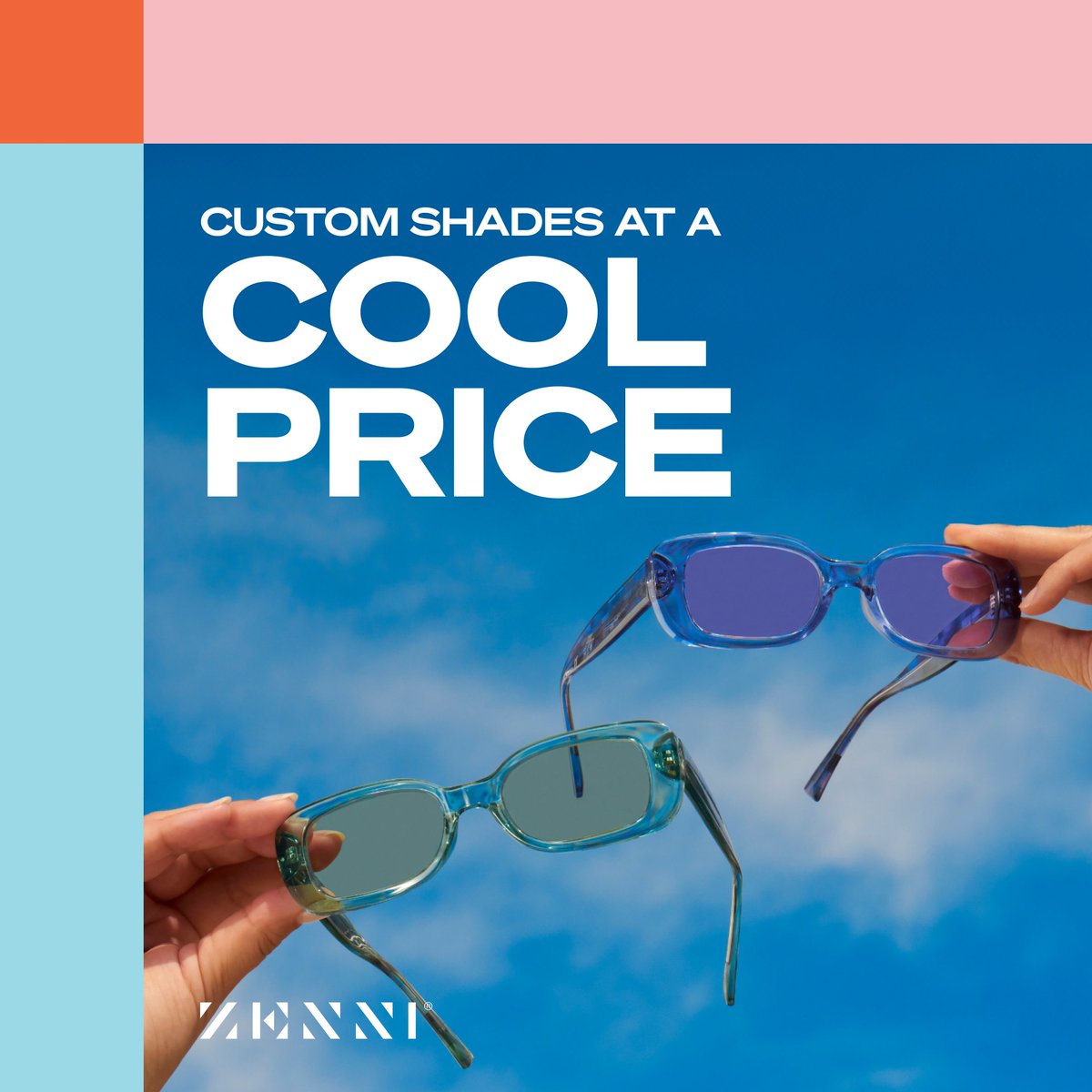 Custom shades at a cool price 😎 Shop truly affordable custom sunglasses: text.zenni.io/CustomSunnies