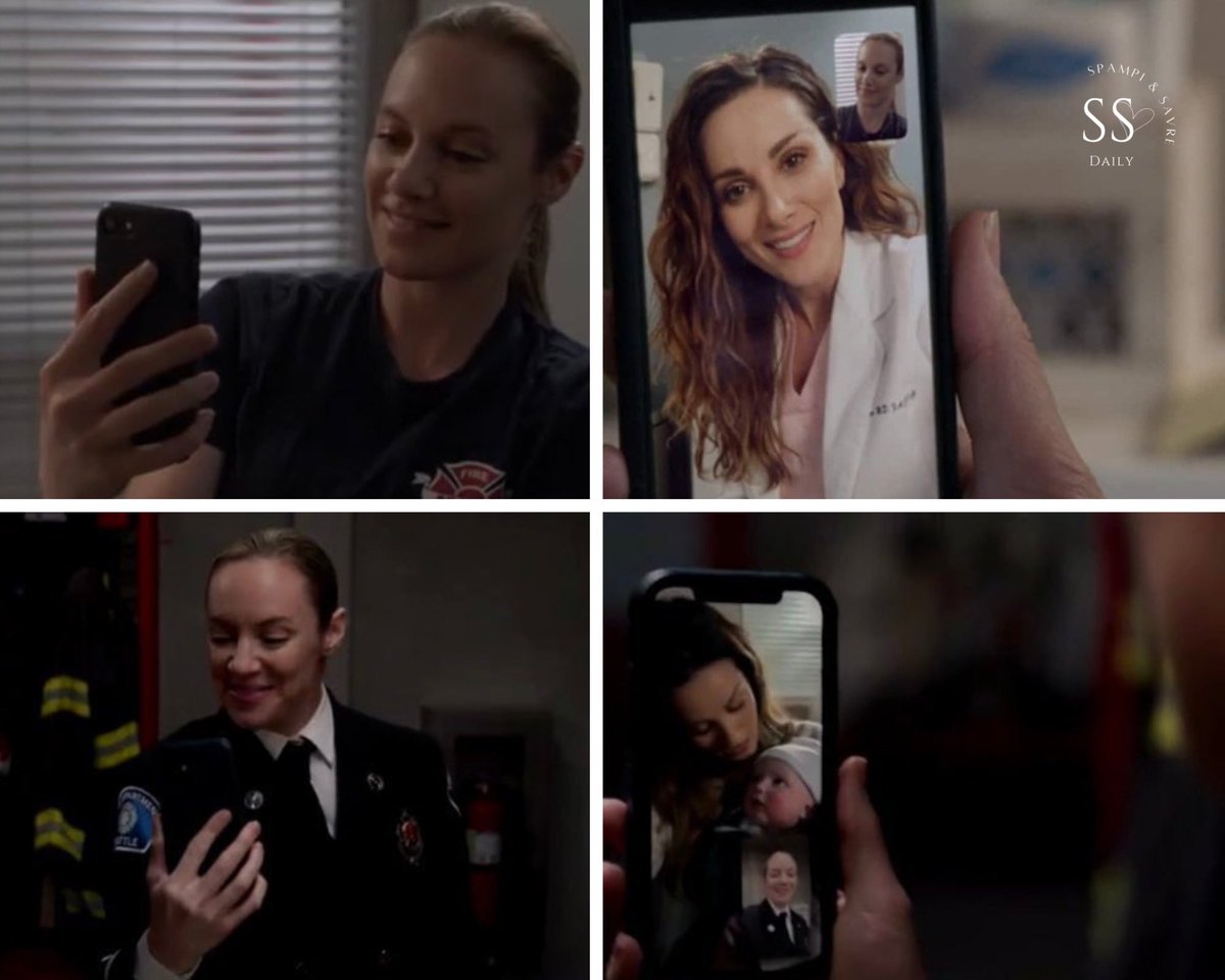 spampsavredaily's tweet photo. This Marina parallel, 3x06 where they barely knew each other and 7x05 now happily married with a baby 😍

@D_SAVRE @spampistefania 

#SaveStation19 #Station19 #marina #mayabishop #daniellesavre #carinadeluca #stefaniaspampinato #marinaedit #station19edit https://t.co/xSgJ71YSLw