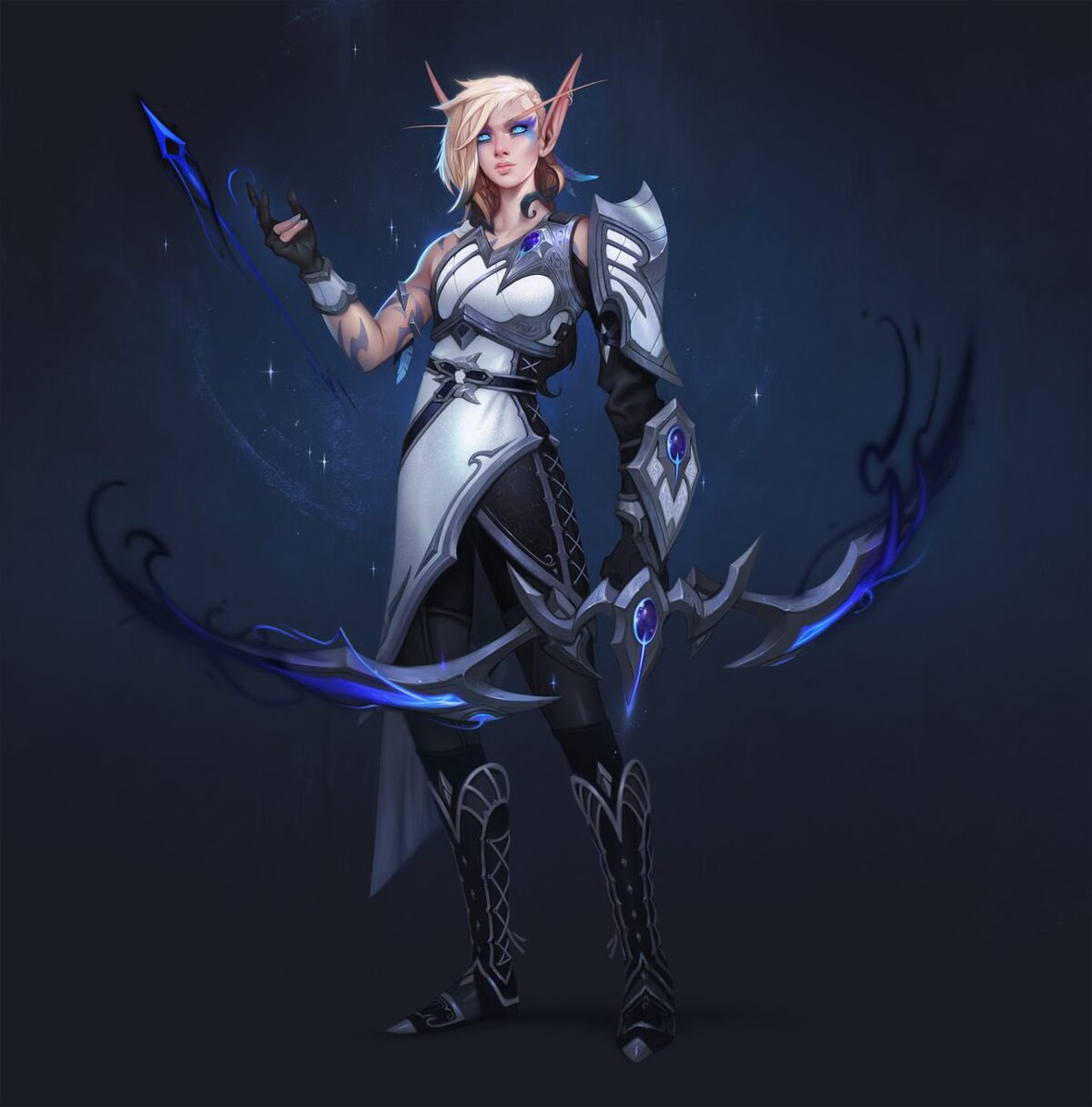 I literally cannot WAIT to see her model this week (if its datamined with Alpha). She's serving Void and High Elven realness! 💖😭 Her bow?? The soft stars around her!? PERFECTION!