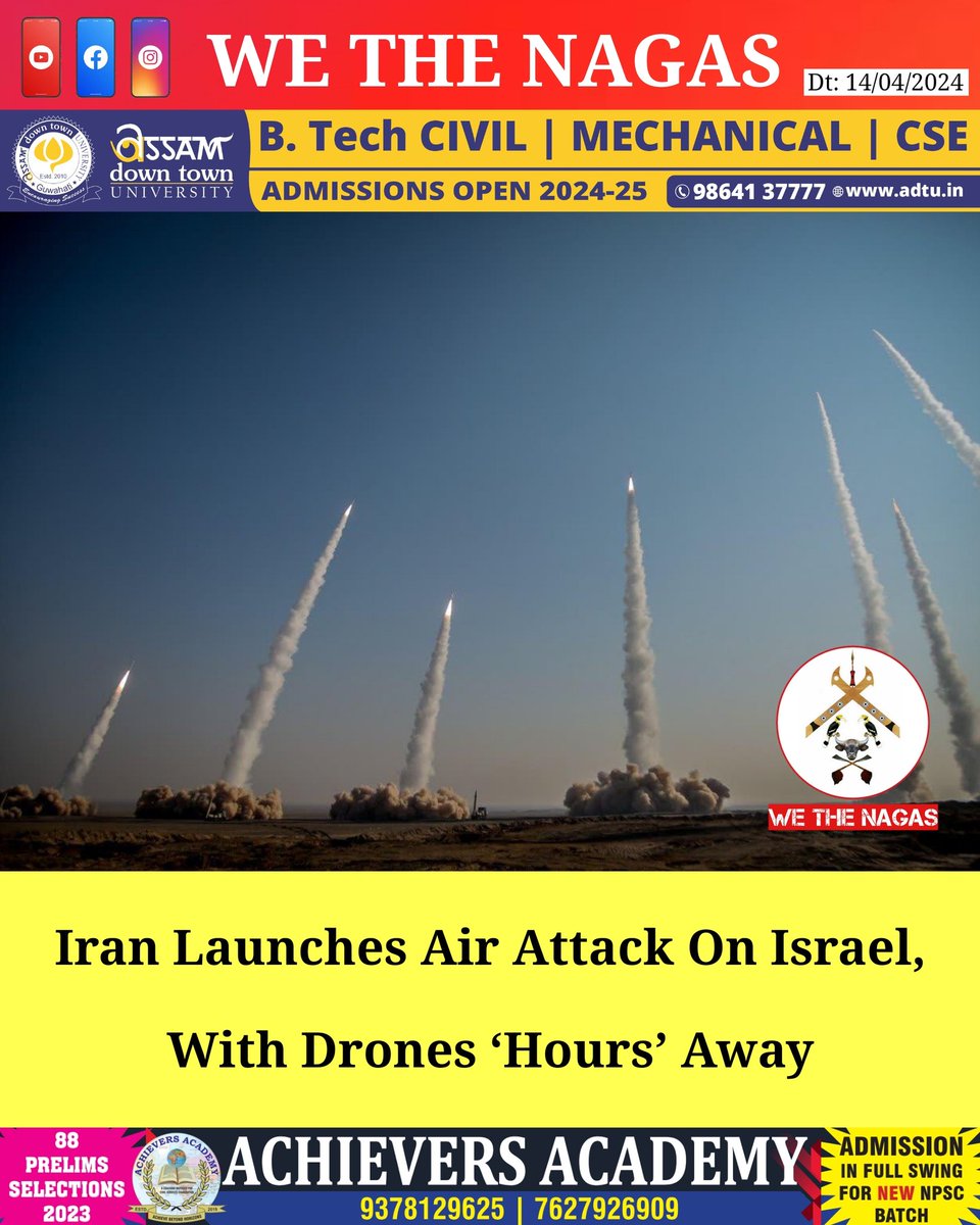 Israel-Iran Tensions: Iran Says Launched Drones, Missiles At Israel. . Read more at: instagram.com/p/C5ubjbcPVmf/…