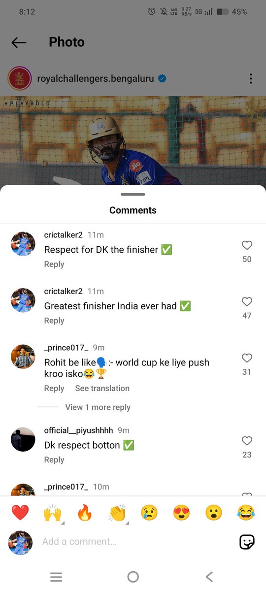 Getting likes under the RCB comment section is easy peasy 🤣😉