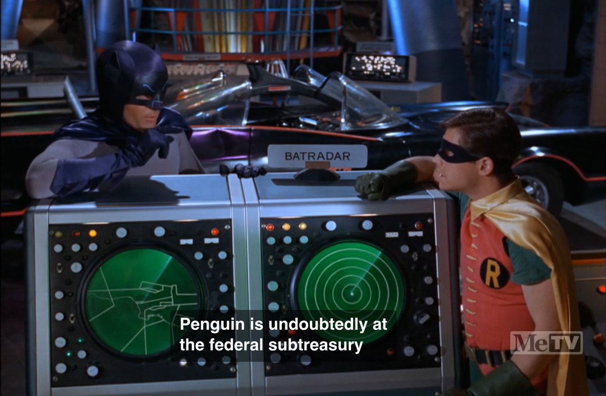 We left Gotham City to drive all the way back to the Batcave to call Commissioner Gordon in Gotham City and then rush back to the city to go to the place where we knew Penguin was before we left… #MeTVBatman